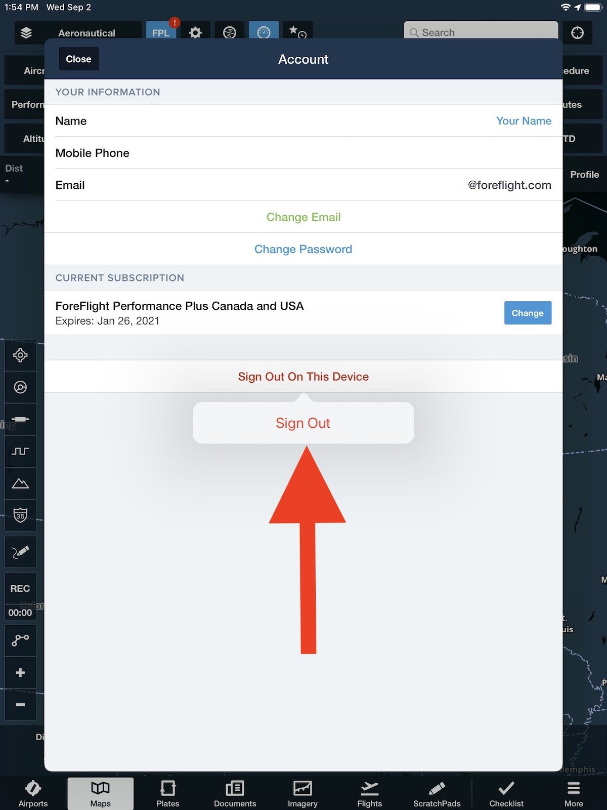 iPad Sign Out Step 4