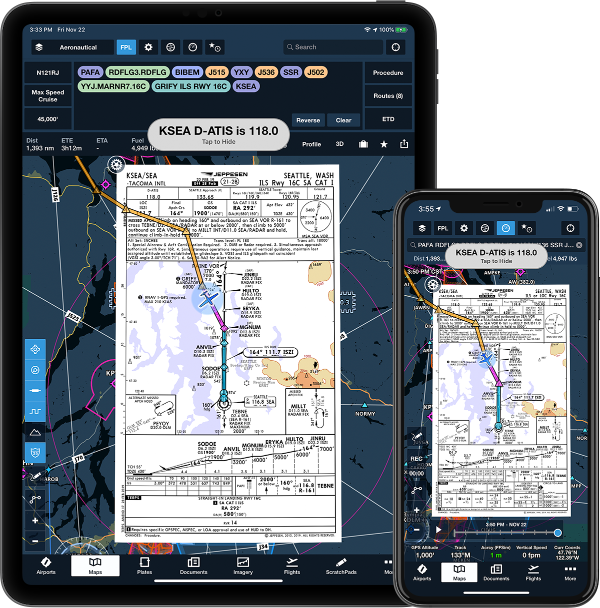 ForeFlight Procedures departures arrivals terminal procedures